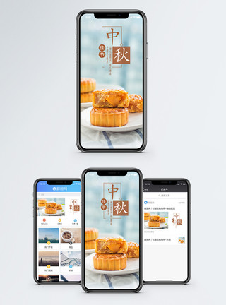盘子月饼中秋手机海报配图模板