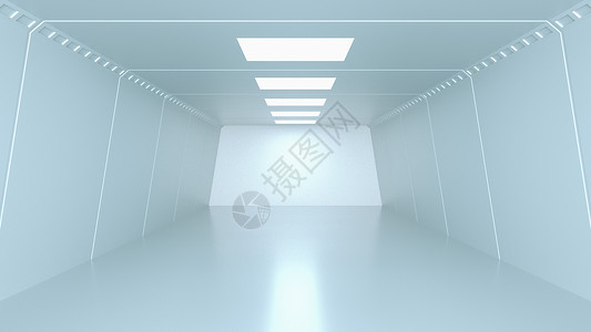 白织灯3d空间通道设计图片
