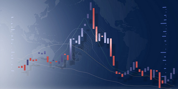 数据线背景金融数据波动设计图片