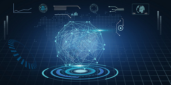 信息触控科技数据空间设计图片