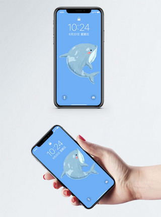 海洋可爱小海豚小海豚手机壁纸模板