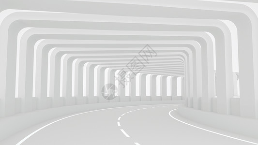 3D桥梁公路通道场景设计图片