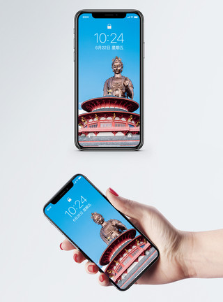 庙宇旅游佛像手机壁纸模板