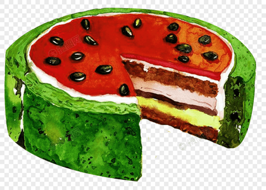 西瓜蛋糕图片