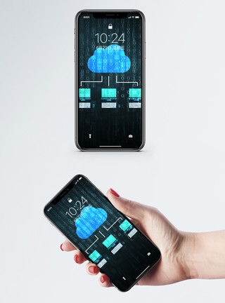 无限点技术智能云服务手机壁纸模板