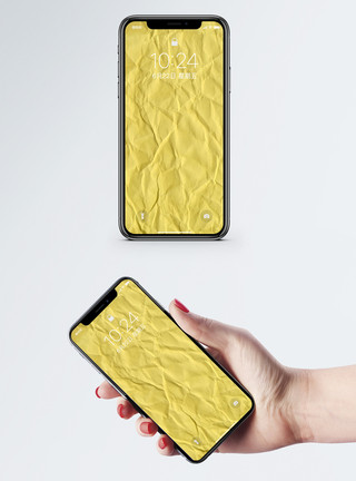抽象黄色水花纸质背景手机壁纸模板