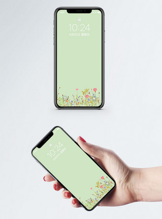 美丽花丛植物花卉植物手机壁纸模板