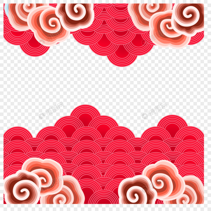 中国风祥云装饰边框图片