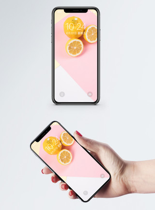 柠檬摆拍柠檬静物手机壁纸模板