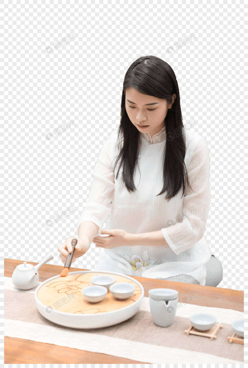 茶艺女性图片