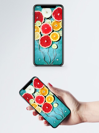 素材高清水果创意柠檬手机壁纸模板