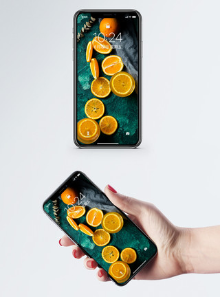 瘦身养生橙子手机壁纸模板
