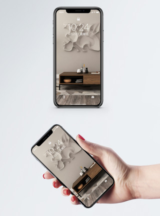 简单装饰创意家居手机壁纸模板