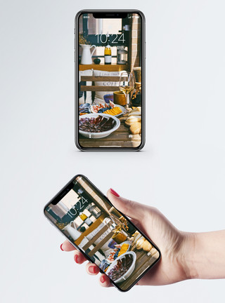 家庭水果午后聚会手机壁纸模板