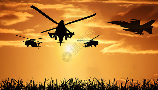 军用无人机直升机背景设计图片