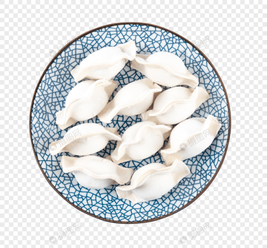 速冻水饺装盘图片