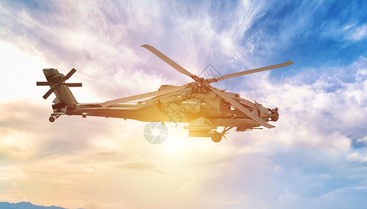 蓝天保卫空中直升飞机设计图片