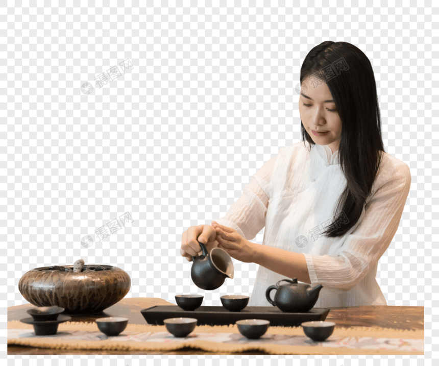 茶艺女性图片