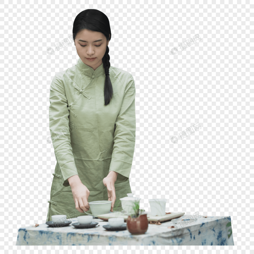 古风茶艺女性图片