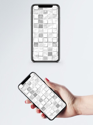 几何纹理白色马赛克背景手机壁纸模板