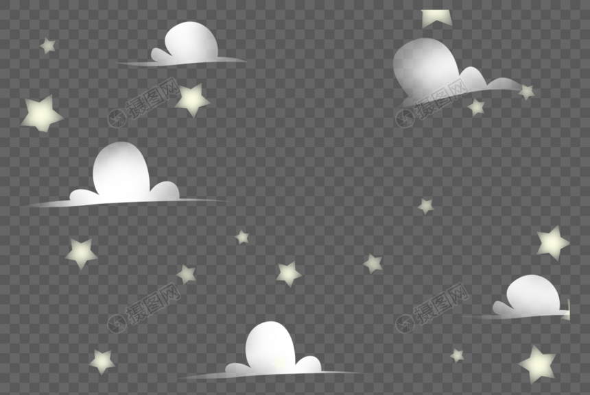 云朵星星图片