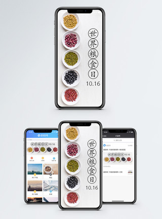 红豆芡实世界粮食日手机海报配图模板