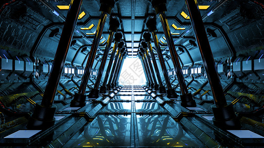 电梯通道科技空间通道设计图片
