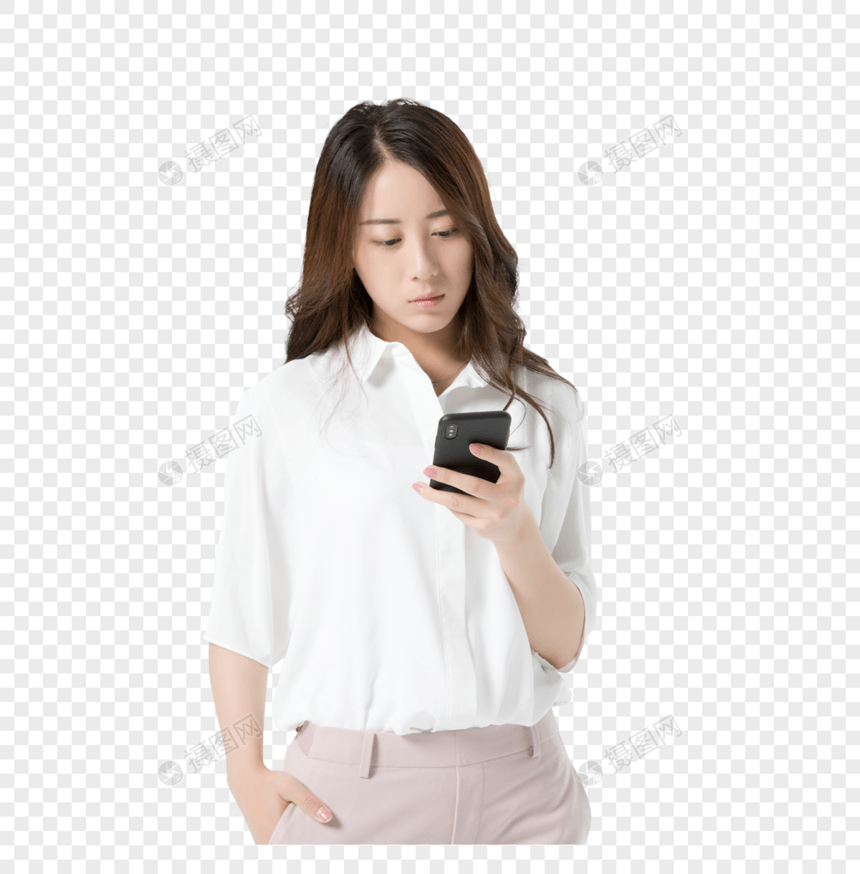 商务女性使用手机图片