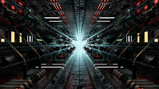 科技太空隧道高清图片