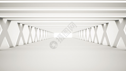 白色交叉线条空间桥梁设计图片
