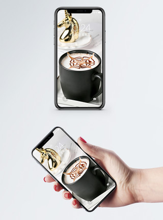 独角兽图片INS风咖啡手机壁纸模板