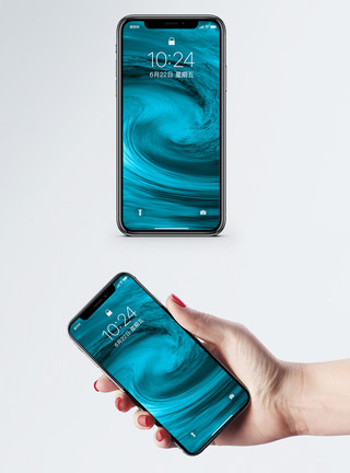 波蓝色抽象模板蓝色海水漩涡手机壁纸模板