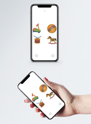 玩具木马儿童玩具手机壁纸模板
