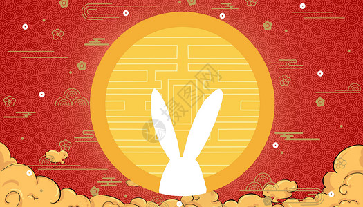 嫦娥和兔子中秋佳节设计图片