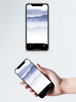 云雾缭绕山中国风手机壁纸模板