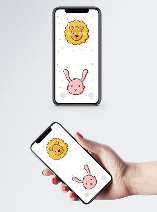 动物图标兔子牛卡通动物手机壁纸模板