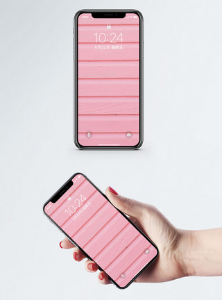 粉红色木板手机壁纸模板