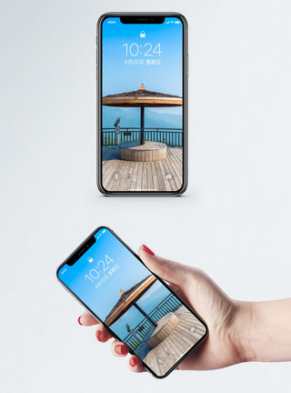 顶层露台酒店露台手机壁纸模板