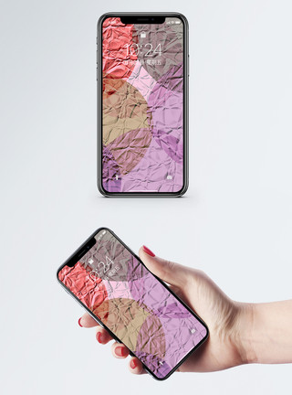 颜色叠加抽象油画手机壁纸模板