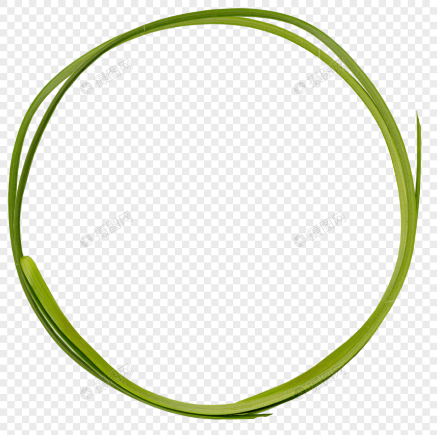 绿色叶子圆环图片