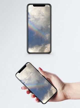 马托约什卡灯塔彩虹手机壁纸模板