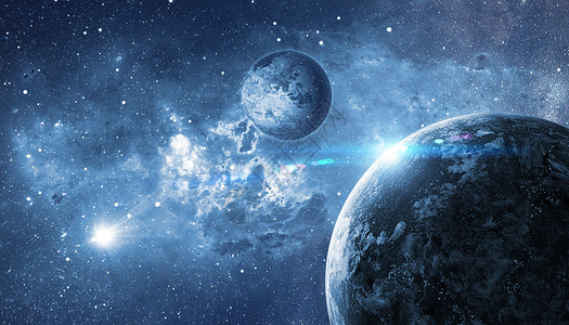 地球蓝科幻星空设计图片