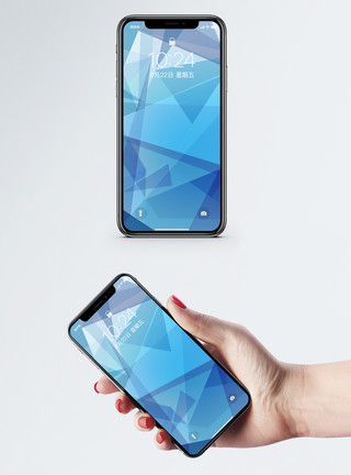 简约背景蓝色几何背景手机壁纸模板
