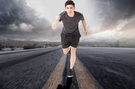 跑步运动男性奔跑的人设计图片