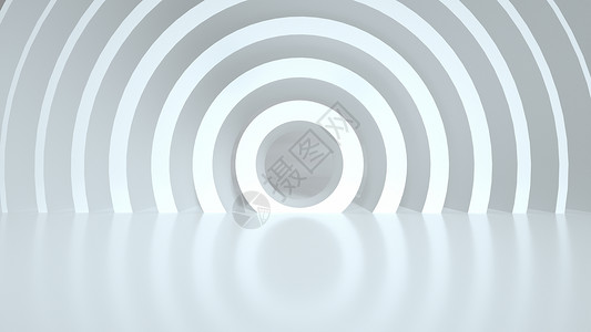 白色螺旋创意抽象空间设计图片