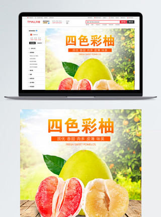 色彩水果柚子电商淘宝详情页模板