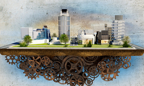 抽象工业机械城市设计图片