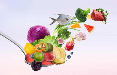 小清新食材健康饮食食材设计图片