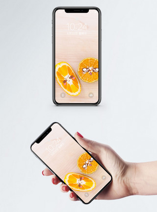 柠檬橙子水果小清新水果手机壁纸模板