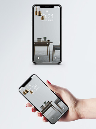 现代餐桌手机壁纸模板